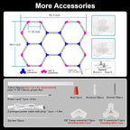 MODERN Hexagon Garage Lights，25 Pack 216W 25920LM High Brightness Hexagon - Image 6