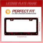 Personalise Bat Spider Web License Plate Frame Red Black License Plate Frames - Image 7