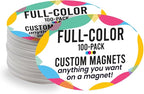 Magnet Me Up Customizable 4x6 Inch Oval Magnet Pack, 100 Piece, Custom Magnet by MagnetMeUp