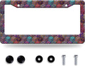 Mexican Tiles License Plate Frame Three-Dimensional Tiles License Plate Frames by BRAGHRTED