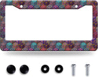 Mexican Tiles License Plate Frame Three-Dimensional Tiles License Plate Frames by BRAGHRTED