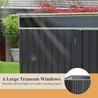 Vongrasig 5 x 3 x 6 FT Outdoor Storage Shed Clearance, Metal Garden Shed - Image 4