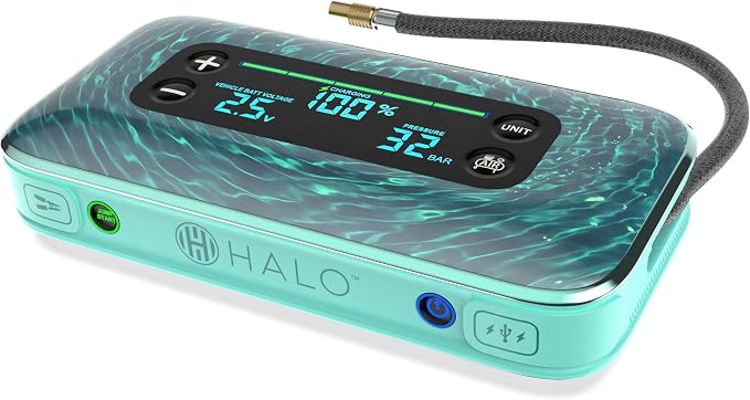 HALO Bolt Air+ 1750 Portable Car Battery Jump Starter | 130 PSI Air Compressor - Image 2