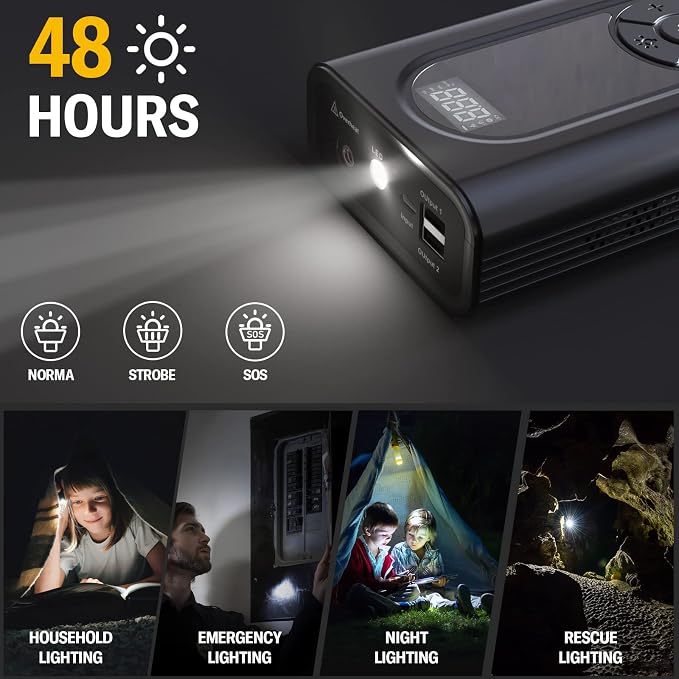 TELUXE Jump Starter with Air Compressor, 2500A 150PSI Car Battery Jump Starter - Image 7