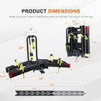 2 E-Bike Foldable Hitch Mount Bike Rack - Image 3