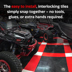 Big Floors RaceDeck CircleTrac, Interlocking Non-Slip Garage Flooring Tile - Image 5