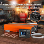3080W Pure Sine Wave Inverter, 24V DC to 110V/120V AC, 9000W Peak, 5V/2.1A USB - Image 4
