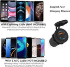 12V USB Outlet - 90W Dual Ports QC4.0 PD & Quick Charge3.0 Car Charger Socket - - Image 4