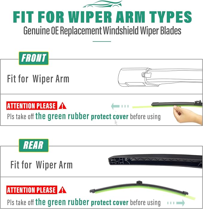 26" 19" 11" Windshield Wiper Blades Replacement - Image 8