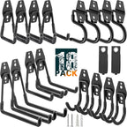 18 Pack Heavy Duty Garage Hooks, Utility Wall Mounted Storage System, by LUPYJI