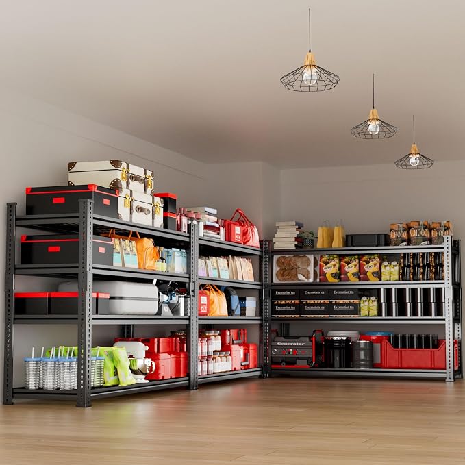 Storage Shelves, Garage Shelving Heavy Duty 2640LBS Capacity, 4 Tier Utility - Image 7