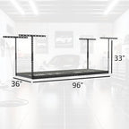 MonsterRax Overhead Garage Storage Racks 3x8’ Ceiling Mounted Shelving - Image 2