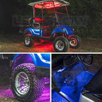 LEDGlow 12pc Million Color LED 4-Seater Golf Cart Underglow Neon Kit - Image 4