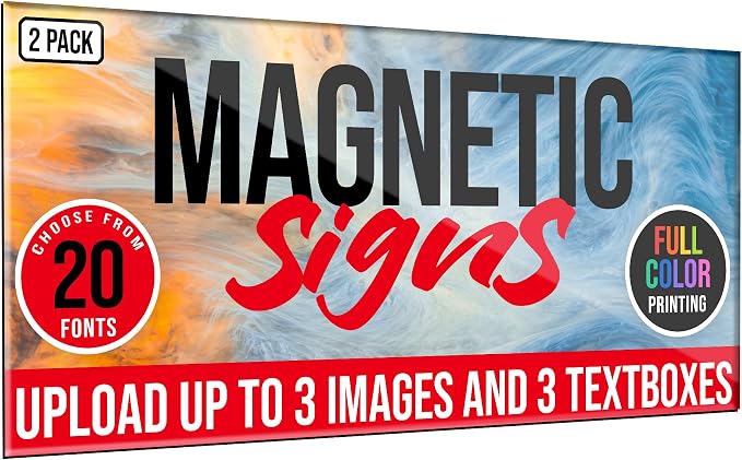 2 Pack, Personalized Magnetic Signs - Image 4