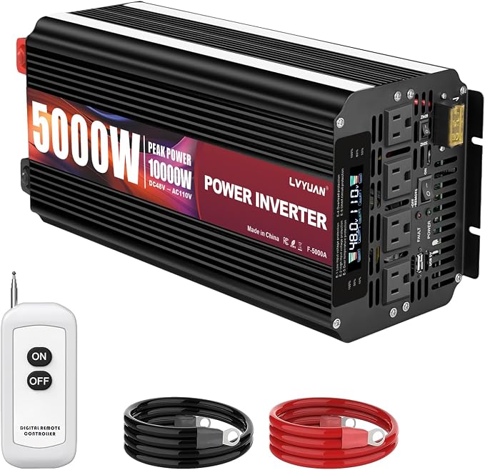 LVYUAN 5000 Watt Power Inverter 48V to 110V 120V by LVYUAN
