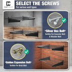 CAPHAUS 2-Pack Garage Shelving Wall Mounted 72x18 Inch, Heavy Duty Metal Wall - Image 5