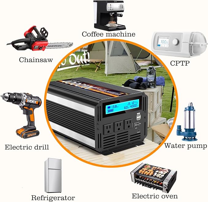 4000 Watt Power Inverter 12V DC to 110V 120V Converter - Image 6