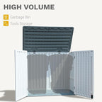 DWVO Outdoor Weather-Resistant Horizontal Storage Shed, 35 Cu Ft Capacity - Image 4