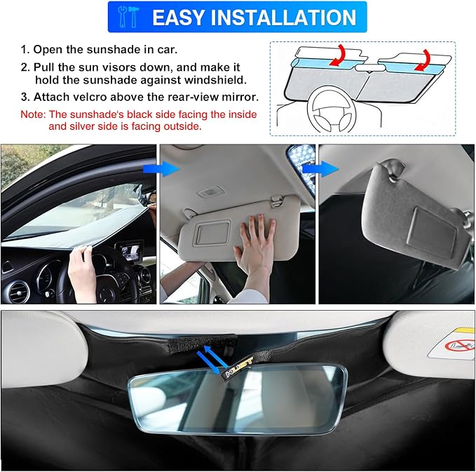 KUST Windshield Sun Shade for 2017-2024 Porsche Panamera Sedan Accessories - Image 6
