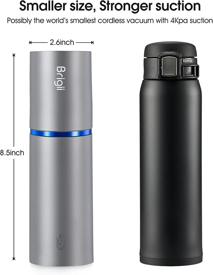 Brigii Mini Handheld Vacuum Cordless, 3 in 1-Car Vacuum & Air Duster & Hand Pump - Image 4