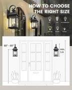 FEMILA 26" Outdoor Wall Light, Large Exterior Wall Lantern - Image 5