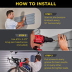 Heavy Duty 8x4 PVC Garage Slatwall Storage System - Image 4