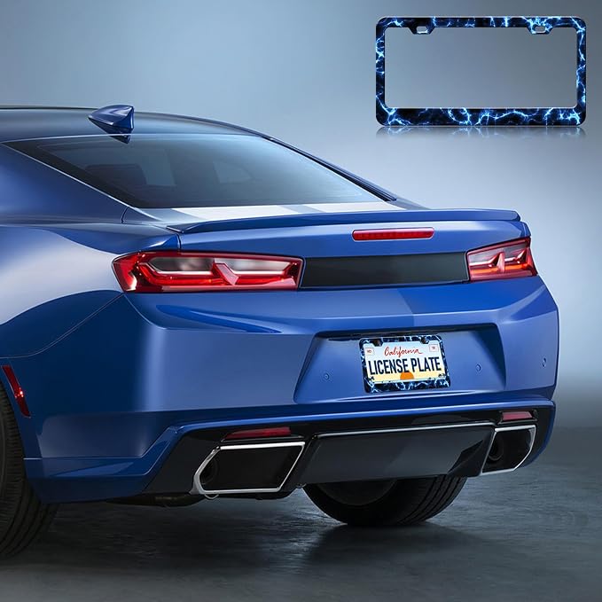 Blue Lightning License Plate Frames - Image 7