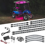 LEDGlow 12pc Million Color LED 4-Seater Golf Cart Underglow Neon Kit by LEDGlow
