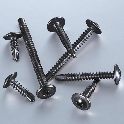 #8×1-1/2” for Sheet Metal Self-Tapping Screws 410 Black Stainless Steel Truss - Image 4