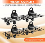 2-Pack 2x6ft Garage Wall Shelf, 72 inch Floating Shelf - Image 4