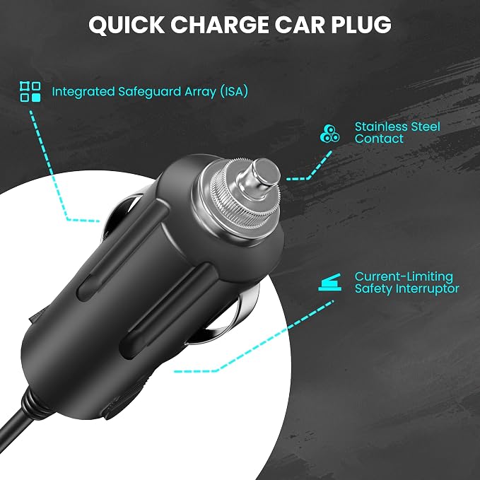 Car Charger/Car Power Adapter for Starlink Mini, 12V/24V/36V Cigarette Lighter - Image 3