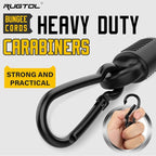 Bungee Cords with Hooks, 60 Inch Yellow Adjustable Bungee Cords with Carabiner - Image 6