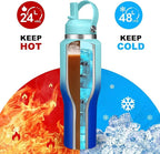 SENDESTAR 40oz Stainless Steel Water Bottle, Double Wall Vacuum Insulated Bottle - Image 2