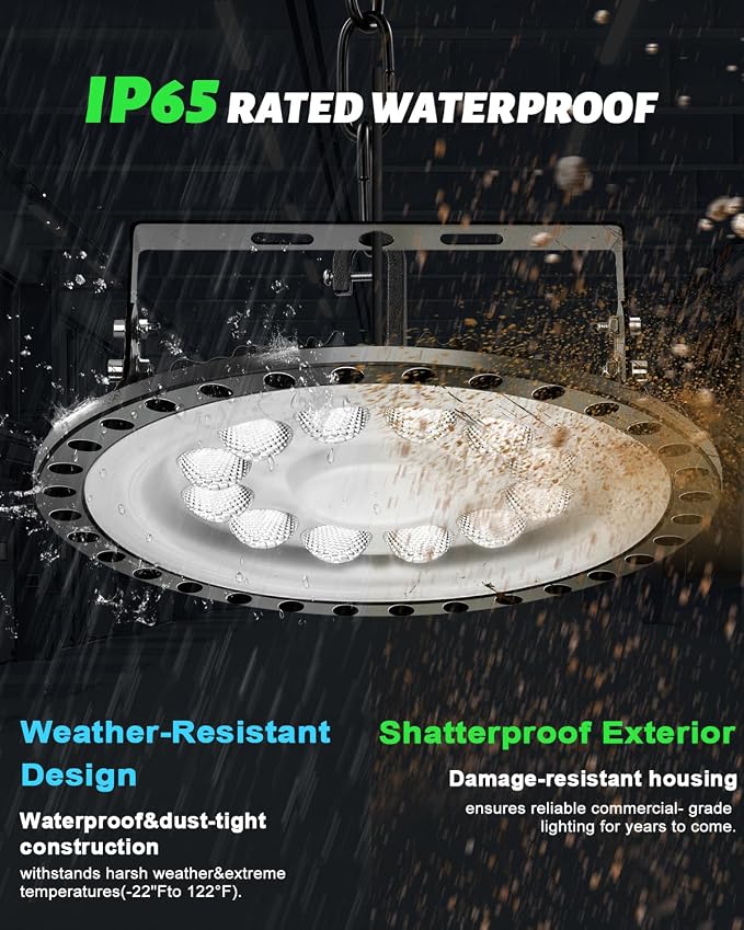 Viugreum 100W UFO LED High Bay Light 10, 000LM 120V LED High Bay Lights 5000K - Image 3