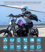 FreedConn Motorcycle Bluetooth Headset, TCOM VB 2-Way 800M Helmet Communication - Image 2