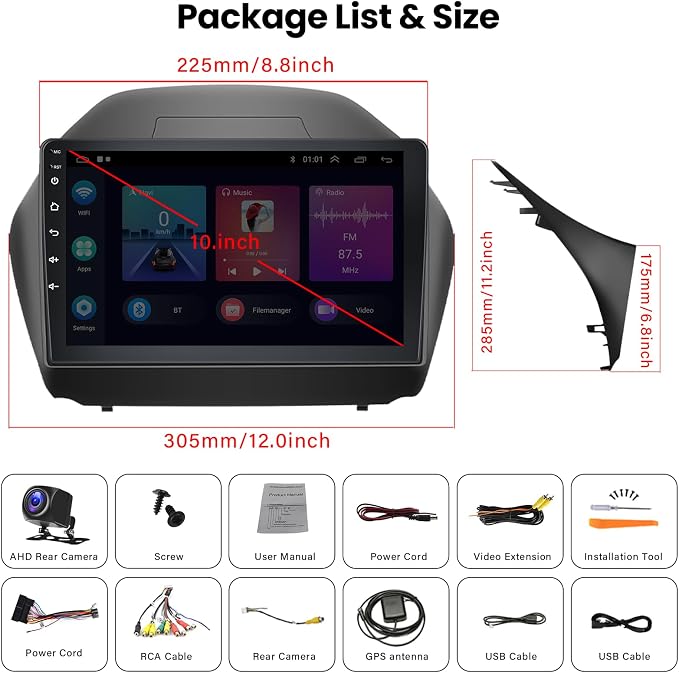 2+64G Android Car Stereo for Hyundai Tucson IX35 2010-2015 - Image 2