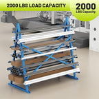 Horizontal Lumber Storage Rack, Heavy Duty 2000 LBS, 60” W x 66” H x 40” D - Image 4