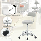 Rolling Massage Chair, Height Adjustable Salon Stool - Image 4