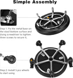 Rolling Stool with Backrest Low Height Rolling Stool with PU Leather, Roller - Image 8