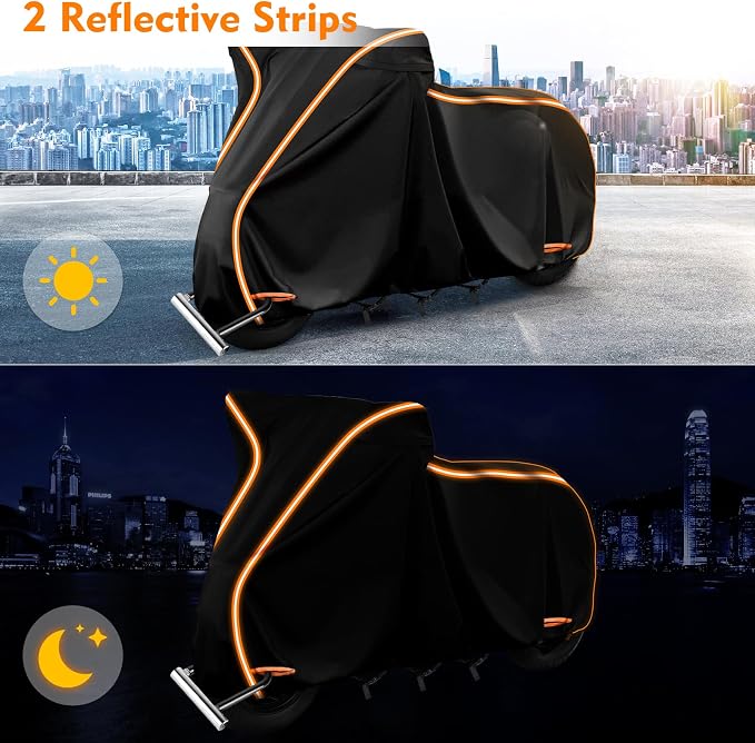 Waterproof Motorcycle Cover for Vespa GTV, Vespa GTS, Outdoor 420D Bike Cover - Image 5