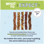 Pawstruck Natural 7” Braided Bully Sticks - Image 6