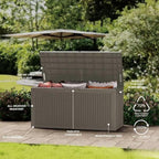100 Gallon Resin Deck Box, Waterproof Outdoor Storage Bin - Image 3