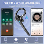 Bluetooth Headset, Wireless Bluetooth 5.3 Earpiece, 90Hrs Hands Free Headset - Image 3