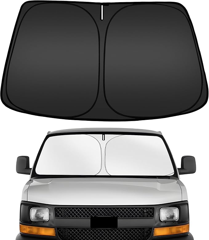 ARISMOTOR Windshield Sun Shade for Che-vrolet Chevy Express Cargo Van 1500 2500 by ARISMOTOR