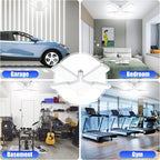 LED Garage Lights 2 Pack, 100W 10000LM 6500K E26/E27 Ceiling Light - Image 7