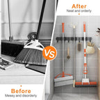 2 Pack Mop and Broom Holder Wall Mount, Non-slip Broom Hanger Wall Mount - Image 2