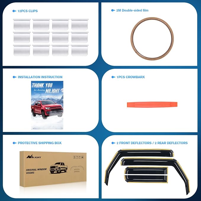 Nilight Window Visor Compatible - Image 6