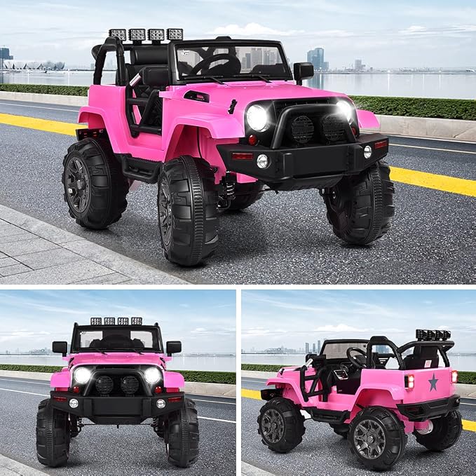 Costzon Ride On Car, 12V Battery Powered Electric Ride On Truck w/Parental - Image 9