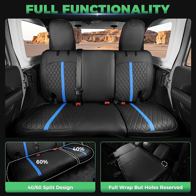 for Jeep Wrangler Seat Covers 4Door JK 2013 2014 2015 2016 2017, Custom Car - Image 5