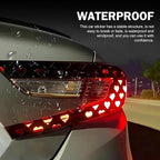 Car Rear Tail Light Lamp Stickers, Hollow Heart Pattern Sticker, Waterproof - Image 5